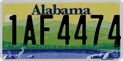 AL license plate 1AF4474