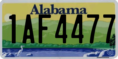 AL license plate 1AF4477