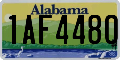 AL license plate 1AF4480