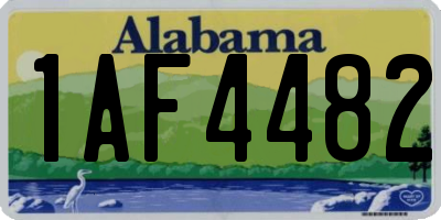 AL license plate 1AF4482
