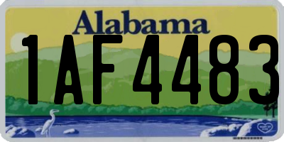 AL license plate 1AF4483