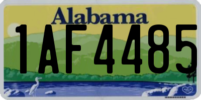 AL license plate 1AF4485