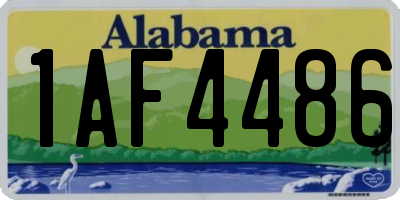AL license plate 1AF4486
