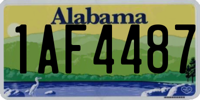 AL license plate 1AF4487