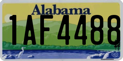 AL license plate 1AF4488