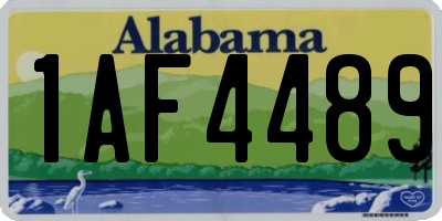 AL license plate 1AF4489