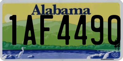AL license plate 1AF4490
