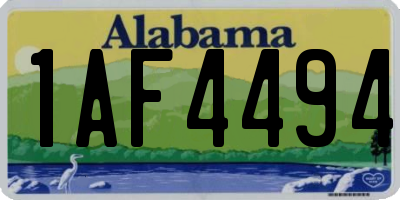 AL license plate 1AF4494
