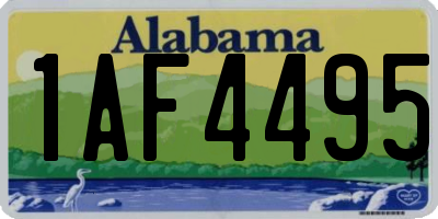 AL license plate 1AF4495