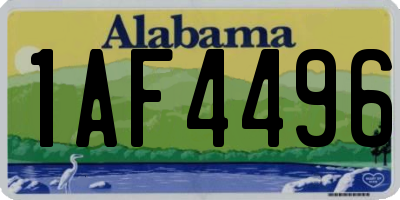 AL license plate 1AF4496