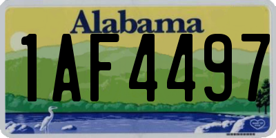 AL license plate 1AF4497