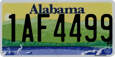 AL license plate 1AF4499