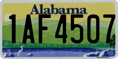 AL license plate 1AF4507