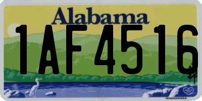 AL license plate 1AF4516
