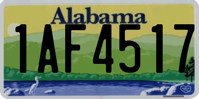 AL license plate 1AF4517