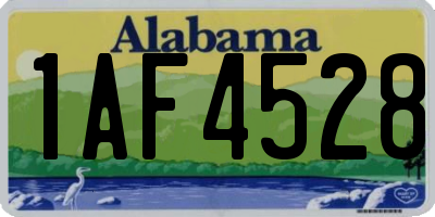 AL license plate 1AF4528