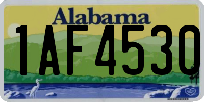 AL license plate 1AF4530