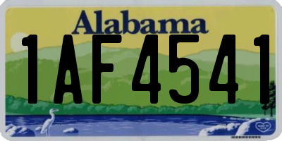 AL license plate 1AF4541