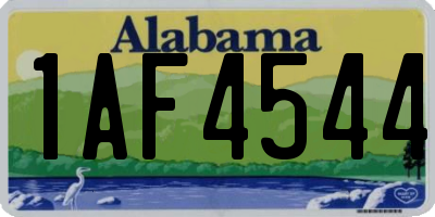 AL license plate 1AF4544