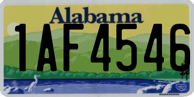 AL license plate 1AF4546