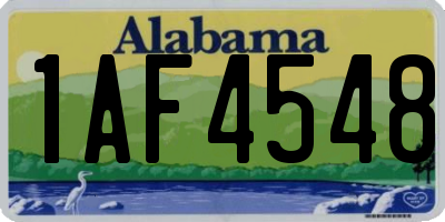 AL license plate 1AF4548