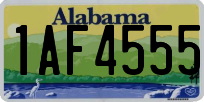 AL license plate 1AF4555