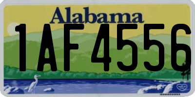 AL license plate 1AF4556