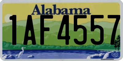 AL license plate 1AF4557