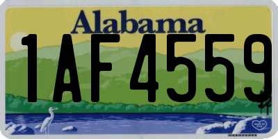 AL license plate 1AF4559