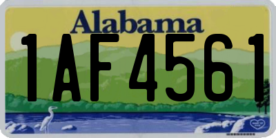 AL license plate 1AF4561
