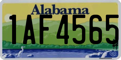AL license plate 1AF4565