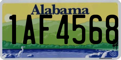 AL license plate 1AF4568