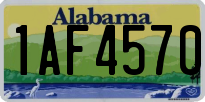AL license plate 1AF4570