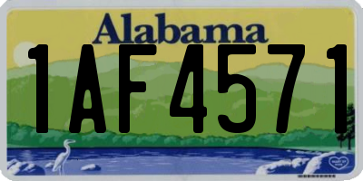 AL license plate 1AF4571