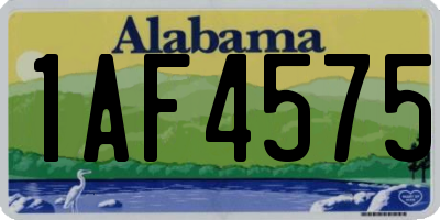 AL license plate 1AF4575