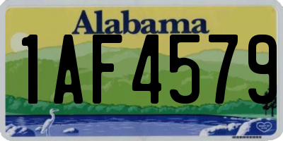 AL license plate 1AF4579