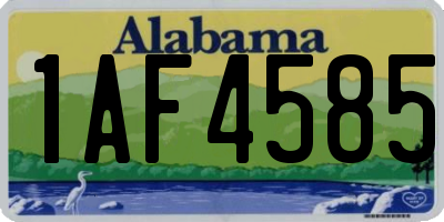 AL license plate 1AF4585
