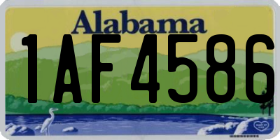 AL license plate 1AF4586