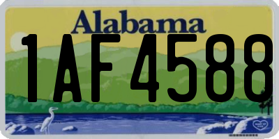 AL license plate 1AF4588