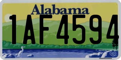AL license plate 1AF4594