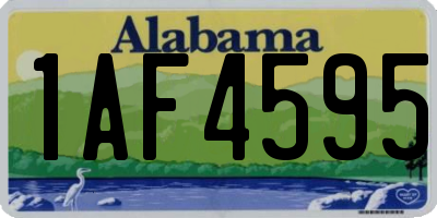 AL license plate 1AF4595
