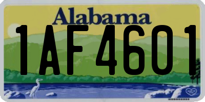 AL license plate 1AF4601