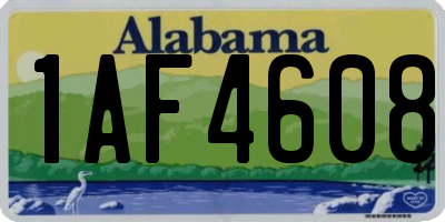 AL license plate 1AF4608