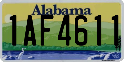 AL license plate 1AF4611