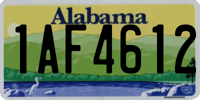 AL license plate 1AF4612