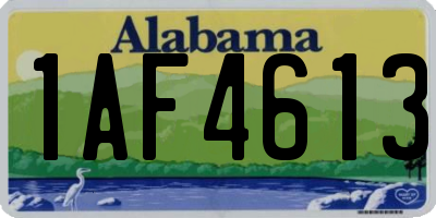 AL license plate 1AF4613