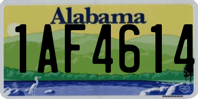 AL license plate 1AF4614