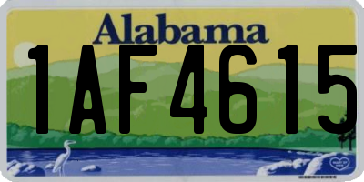 AL license plate 1AF4615