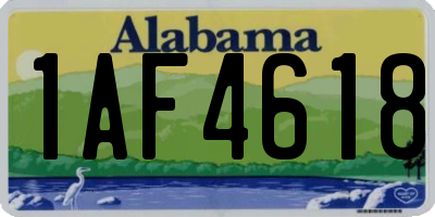 AL license plate 1AF4618