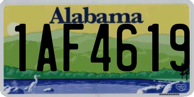 AL license plate 1AF4619